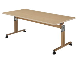 テーブル 昇降式 介護 福祉 家具 おしゃれ 昇降フラップテーブル(幅180×奥行90×高さ69.6〜79.6cm) UFT-TT1890 介援隊 │ 介護用品 ダイニングテーブル 施設向け 病院向け オフィス家具 キャスタ