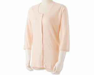 あったか肌着プラホック 婦人用 F-A-P1 日伸 │ インナー レディース 女性用 肌着 発熱 秋冬用 前開き 介護衣類 高齢者 介護用品 寒さ対策 抗菌加工 防臭加工 袖口広め 着脱楽チン お年寄り シ