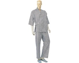 ひば加工紳士パジャマ型ねまき　神戸生絲 │ KOBES 介護衣料 衣類 介護用品