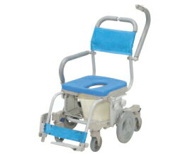 シャワーキャリー入浴用 車椅子 高齢者 介護用品 シャトレチェア6輪 O型バケツ付 SW-6083 ｜お年寄り 老人 シニア 病院 施設 デイサービス 入浴介助 訪問入浴 車いす 車イス お風呂