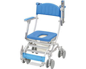 シャワーキャリー 入浴用 車椅子 高齢者 介護用品 シャトレチェアC 4輪自在タイプ O型シート バケツ付 STR6203 ウチヱ │ お年寄り 老人 シニア 病院 施設 デイサービス 入浴介助 訪問入浴 車い