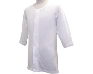 ●やさしい着心地のワンタッチ肌着(丸型ワンタッチテープ式) 紳士7分袖 NM-003 ゼネラル貿易 │ 肌着 男性用 下着 メンズ インナーウェア ワンタッチ 七分袖 介護衣類 高齢者 父の日