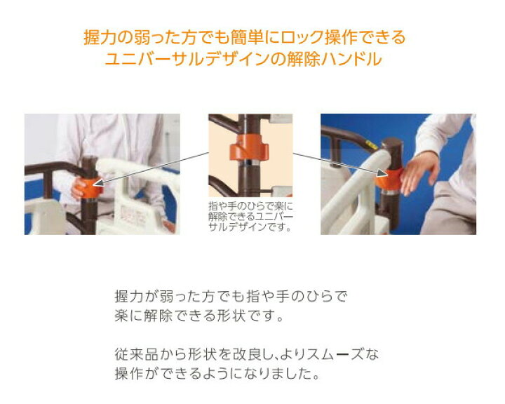 楽天市場】介助バー プラッツ 自動ロック式ベッド用グリップ ニーパロ プラッツ　介助バー　介護ベッド用介助バー　ニーパロＰⅡ