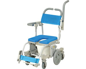 シャワーキャリー 入浴 車椅子 シャトレチェア6輪SAL U型シート バケツ付 SW6084SAL ウチヱ │ 介護用品 高齢者 お年寄り 老人 シニア 病院 老人ホーム デイサービス 福祉施設 介護施設 入所 入院