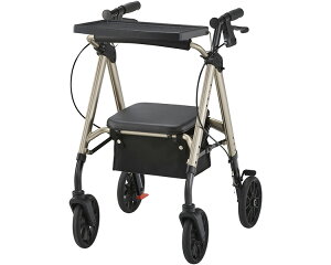 歩行車 アルコーステラトレイ付 100662 星光医療器製作所 | 屋外用 折りたたみ 自立可能おしゃれ 買い物 散歩 自立 高齢者 手押し車 介護 シルバーカー 折りたたみ可能 敬老 敬老の日 母の日