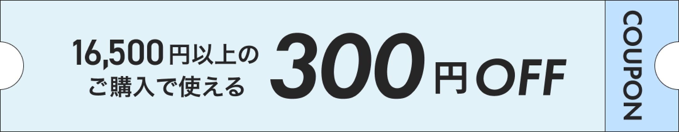 16,500円以上の購入で300円OFF