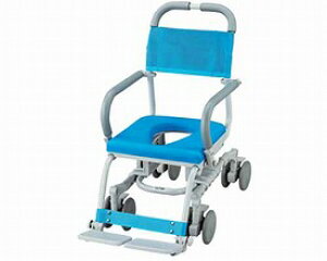 シャワーキャリー 入浴用 車椅子 高齢者 介護用品 シャワーラク 4輪自在 SWR-130 O型穴有りシートタイプ ウチヱ │ お年寄り 老人 シニア 病院 施設 デイサービス 入浴介助 訪問入浴 車いす 車