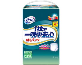 リフレ はくパンツ1枚で一晩中安心 ML （ウエスト70〜95cm） 18枚×6袋入り 17662 リブドゥコーポレーション │ おむつ オムツ パンツタイプ 高齢者 介護用品 消耗品 使い捨て 尿漏れ 尿もれ 失禁対策 病院 老人ホーム デイサービス