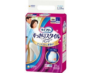 ライフリー すっきりスタイルパンツ L(ウエスト75〜100cm) ブルー 18枚 吸水量300cc 50897 ユニ・チャーム | 大人用紙おむつ 紙オムツ 紙パンツ パンツタイプ 男女共用 消耗品 シニア 高齢者 介
