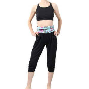 【10%OFFクーポン発行中】【送料無料】ヨガウェア おしゃれ ヨガパンツ かわいい レディース ヨガ パンツ サルエル 7分丈 シャーリング ハイウエスト ゆったり ホットヨガ ピラティス フィ