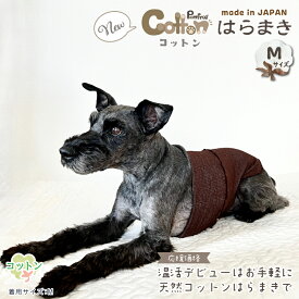 犬用腹巻き Pancia Cottonはらまき Mサイズ 日本製 コットン 綿 冬用 ペット腹巻き ドッグウェア ペットウェア 冷え防止 冷え症ケア 寒さ対策 防寒 小型犬 中型犬 猫 犬の服