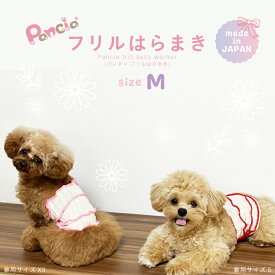 ＼お買い物マラソン限定P5倍&クーポン配布中／【日本製】pancia&reg; フリルはらまき Mサイズ 犬用 腹巻 ドッグウェア 冷え防止 シルク 犬服 ペット 小型犬 中型犬 服 伸びる 女の子 犬の服 ドッグドレス フリル 可愛い ペット服 ペット腹巻き