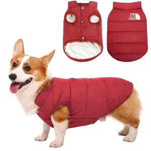 犬の服 ドッグウエア 冬 アウター ダウン ベスト 犬服 撥水 裏起毛 もこもこ 暖かい 可愛い おしゃれ 服 お出かけ便利 犬のジャケット コート リードフック付き 小型犬 中型犬 老犬 送料無料