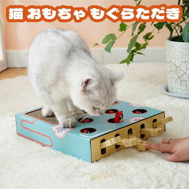 猫 おもちゃ もぐらたたき　爪とぎ　2IN1 2WAY モグラ叩き ストレス解消 運動不足解決 送料無料