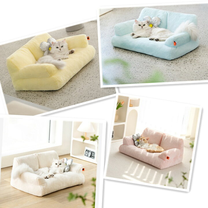 楽天市場】ペットベッド 猫 ソファーベッド 冬 小型犬 キャットベッド 