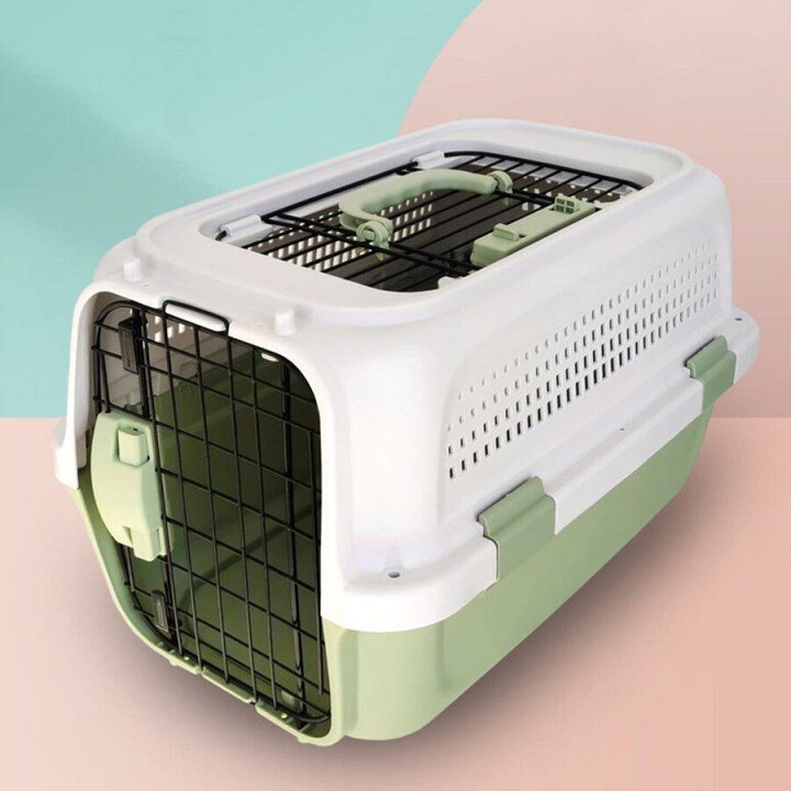 楽天市場 猫 ペットキャリーケージ 犬用 クレート ケージ キャリーバッグ ペットキャリーケース ペットキャリー おしゃれ 上開き 分離式 組立簡単 Lサイズ 大空間 Panni