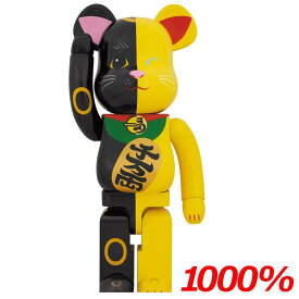 BE@RBRICK Maneki Neko Black x Yellow 1000%