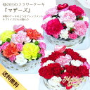 【遅れてごめんね】母の日 花 プレゼント フラワーケーキ 『マザーズ』 3カラー フラワーギフト 母の日 生花 フラワーケーキ 母の日ギフト 花 ケーキ アレンジ フラワー ギフト 定番 フラワーアレンジ 赤 ピンク カラフル カーネーション レッド 義母 /MGP