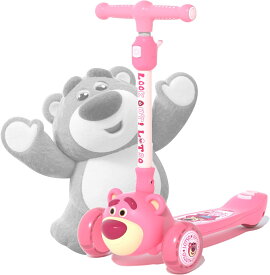 【全国送料無料】 キックボード 三輪車 LED光るタイヤ ハンドル高さ調節 方向変換 ディズニー 正規代理店ライセンス