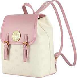 【全国送料無料】ディズニーのレディース リュックサックバッグ ゴールドの金具 デザインキャラクタープリント入り PUレザー製