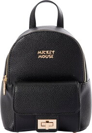リュックサックバッグ ディズニー 正規代理店ライセンス レザーバックパック ショルダーバッグ ゴールドの金具 デザインキャラクタープリント入り PUレザー製