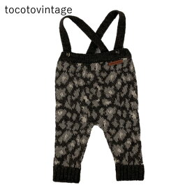 20AW tocotovintage W10620 Animal print knitted pants with braces