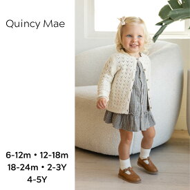 Quincy Mae QM277 23AW クインシーメイ スカラップカーディガン ベビー キッズ 子供服 出産祝い おしゃれ シンプル お出かけ着 フォーマル 撮影用 誕生日 お祝い 七五三