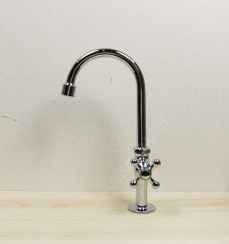 【楽天市場】蛇口 水栓金具 グースネック立水栓（クロム） 手洗い器用の水栓：個性派水回りショップ パパサラダ