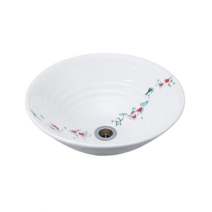 楽天市場】【完売】手洗器 雲母（きらら） 金魚づくし S （φ320×H125mm 