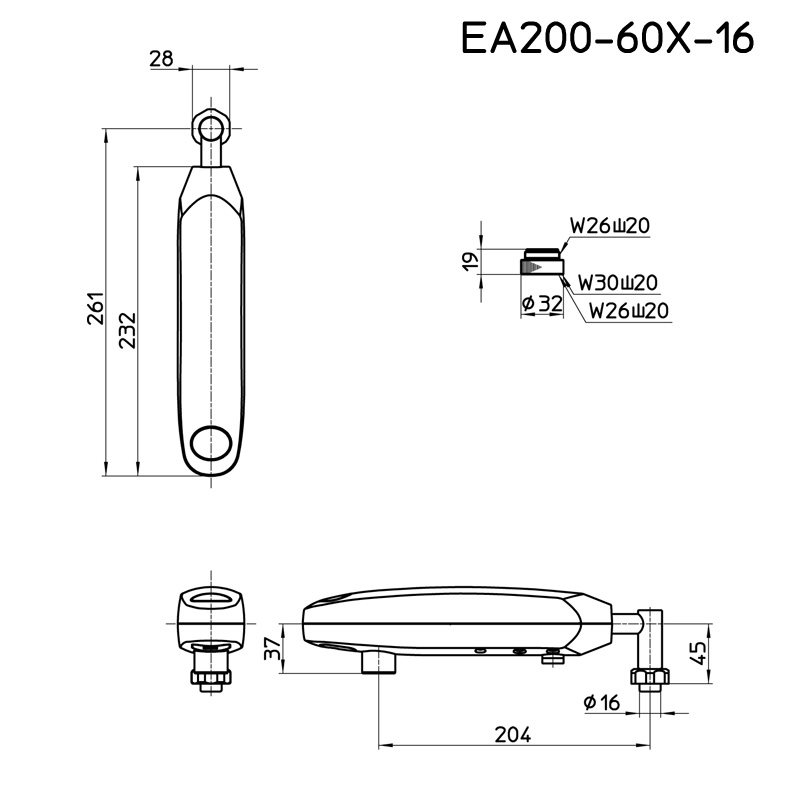 EA200-60X-16 センサー水栓 洗面用自動水栓パイプ 吐水口 （上付き） [電池仕様] スパウト 取替 交換 | 個性派水回りショップ　 パパサラダ