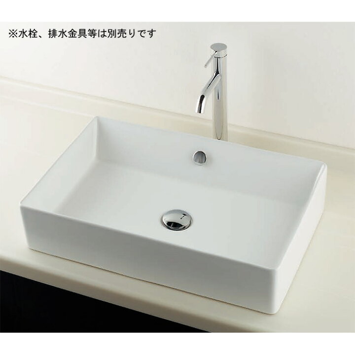 楽天市場】【Claytan】角型置型洗面器 #CL-K1100AC （W600×D385×H150 