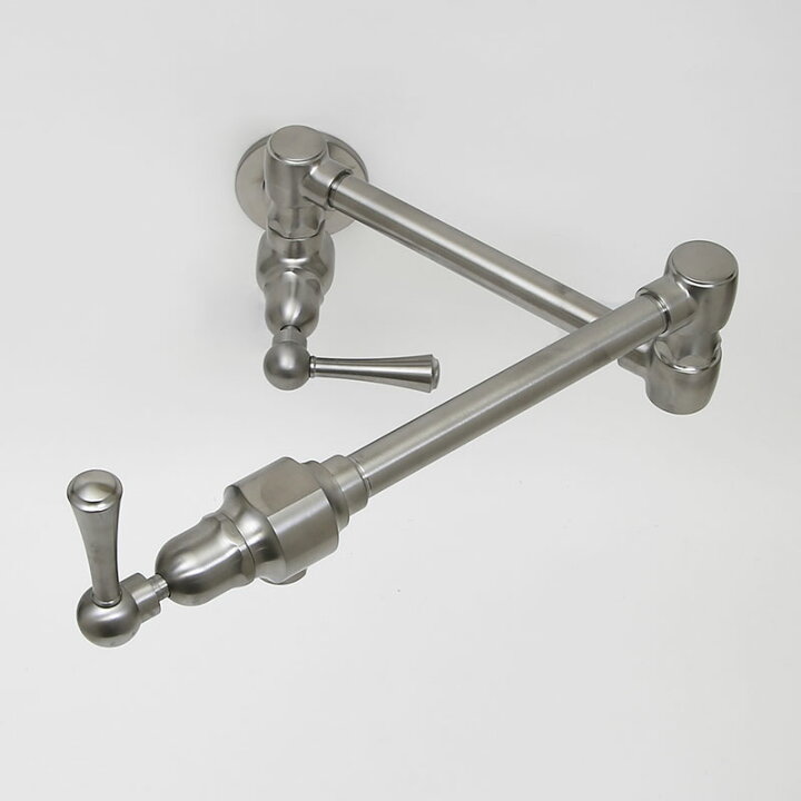 【SALE／75OFF】 キッチンポットフィラー蛇口 鉛フリー 真鍮 ダブルジョイント スイングアーム 折りたたみ式シンク蛇口 関節式壁