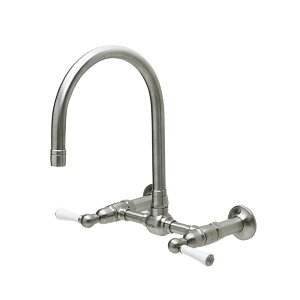 ステンレス キッチン用 壁付 スワン水栓 ウォールマウント ブリッジミキサー 混合栓 fusion Hornbeam ivy 1211UK-W52