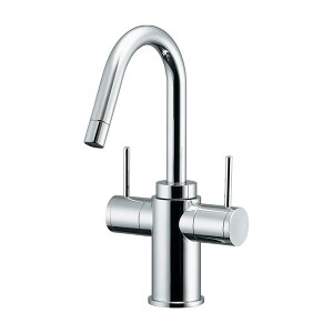 スワン型洗面用混合栓 2レバー混合水栓 SYATORA(シャトラ) デザイナーズ洗面所蛇口