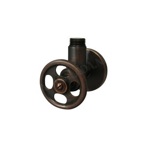 【期間限定特価】オンリーワンクラブ 給水部品 理科型アングル止水栓(壁給水) ブロンズ IB4-EP17142