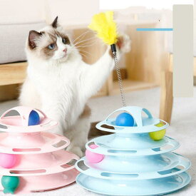 回る くるくるタワー 回転 おもちゃ ねこ 電池不要 猫 ネコ 猫 ボール 遊べる 遊ぶ道具 かわいい 猫用玩具