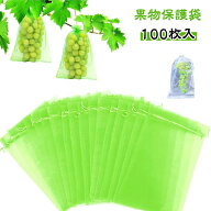 野菜 防鳥ネット 防虫ネット 園芸用品 果物保護ネット 果樹用資材 袋 100枚入 植物フルーツ保護バッグ 通…