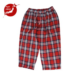 BIG CHECK WIDE PANTS Made in Japan papat �R�b�g���`�F�b�N �� ���C�h�p���c �p���c ���{�� �傫���T�C�Y �X�g���[�g �Z�b�g�A�b�v ���I ������� �����Y ���j�Z�b�N�X ��