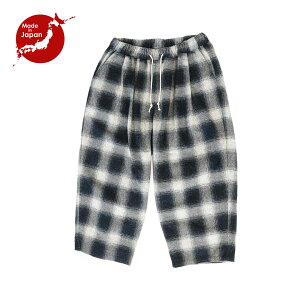 SHADOW CHECK WIDE PANTS Made in Japan papat �R�b�g�� �`�F�b�N ���C�h�p���c �p���c ���{�� �傫���T�C�Y �X�g���[�g �Z�b�g�A�b�v ���I ������� �����Y ���j�Z�b�N�X ��