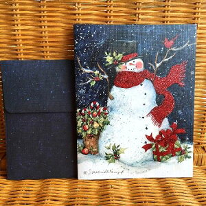�킸���̂ݍē��ׁI LANG �����O�N���X�}�X�J�[�h �X�m�[�}�� �X�J�[�t Snowman Scarf
