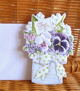 �킸���̂݁IUSA Carol Wilson �L�������E�B���\�� �_�C�J�b�g �T���L���[�J�[�h Pansy Bouquet