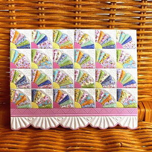 USA Carol Wilson �L�������E�B���\�� ���ړI�J�[�h �t�@���L���g Fan Quilt