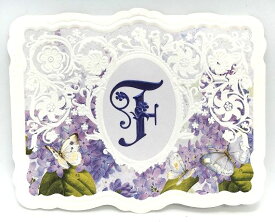 わずかのみ入荷！USA Carol Wilson キャロルウィルソン イニシャル“F”Jasper Lilac