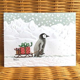 入手困難！ USA Pumpernickel Press クリスマスカード ペンギンさんからのプレゼント