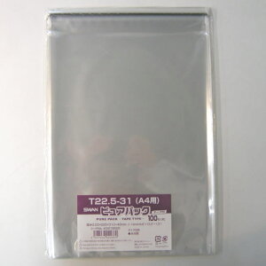 エコノミータイプOPP袋 テープ付 SWAN ピュアパックT 22.5-31 (A4用) 100枚入 厚み0.03×225×310+40mm ラッピング 袋 透明 OPP袋 ポリ袋【PPI】