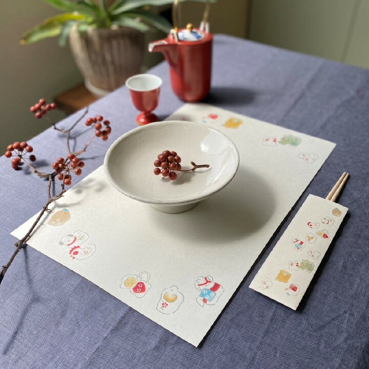 楽天市場】御膳敷紙 十二支 其の弐 5枚入り ランチョンマット 敷紙 