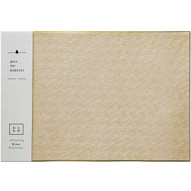 place mat RAKUSUI 麻の葉 白色 5枚入り ペーパー ランチョンマット 紙 プレイスマット お膳敷紙 ティーマット ラッピング 包装紙 お祝い おもてなし ハレの日 和モダン おしゃれ 土佐和紙