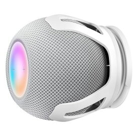 PlusAcc HomePod mini用壁掛けホルダー - ホームポッドミニに対応保護ホルダー スピーカースタンド ホームポッドミニ用ウォールマウント 省スペース ケーブル収納管理 (ホワイト)