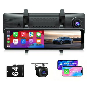 11.26�C���` �h���C�u���R�[�_�[ �~���[�^ 4K �O��J���� [CarPlay&AndroidAuto�Ή�] ���ʕ��� �o�b�N�A�� G�Z���T�[ �E�n���h���Ή� ���A�J�����h�� 24���Ԓ��ԊĎ� �{�C�X�R���g���[�� ���y/�ʁc