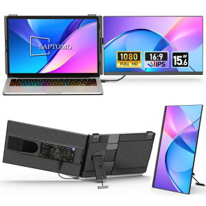 LAPTOMO P5 �f���A�����j�^�[ 15.6�C���` IPS ���o�C���f�B�X�v���C FHD 1080P �m�[�g�p�\�R���f���A���X�N���[���f�B�X�v���C�g���A�|�[�^�u���g�����j�^�[�ɓK�p�m�[�g�p�\�R��13-17�C���` USB-�c